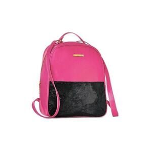 Juicy Couture Pink Faux Leather Backpack with Black Sequins